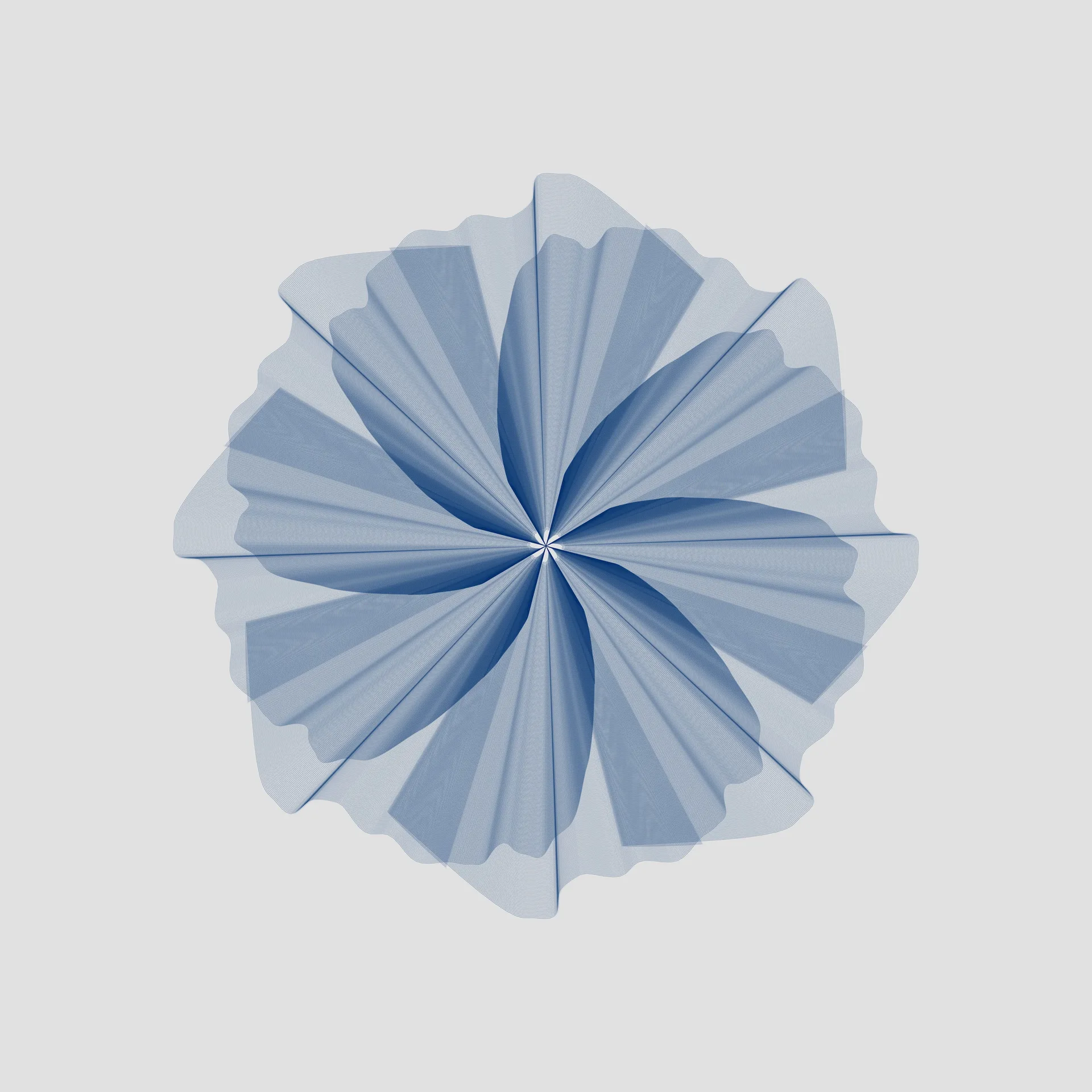 Print 2 of Blue Curves Complex.