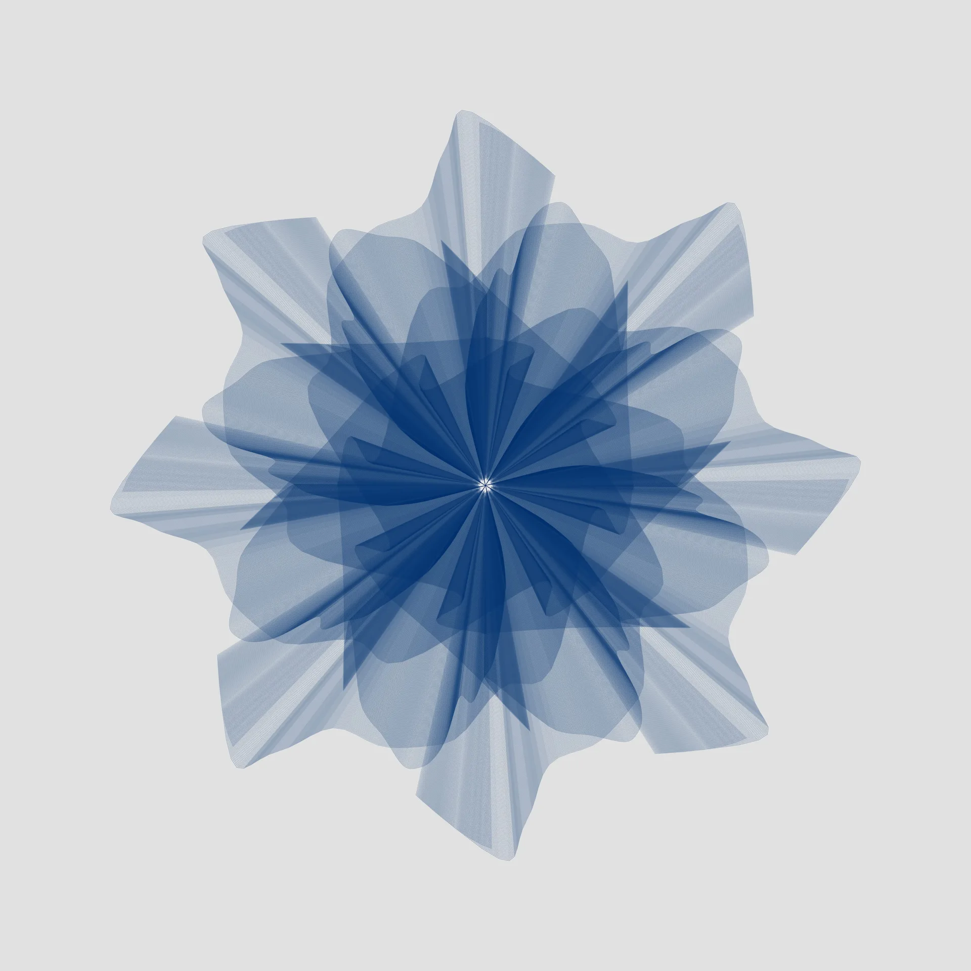 Print 3 of Blue Curves Complex.